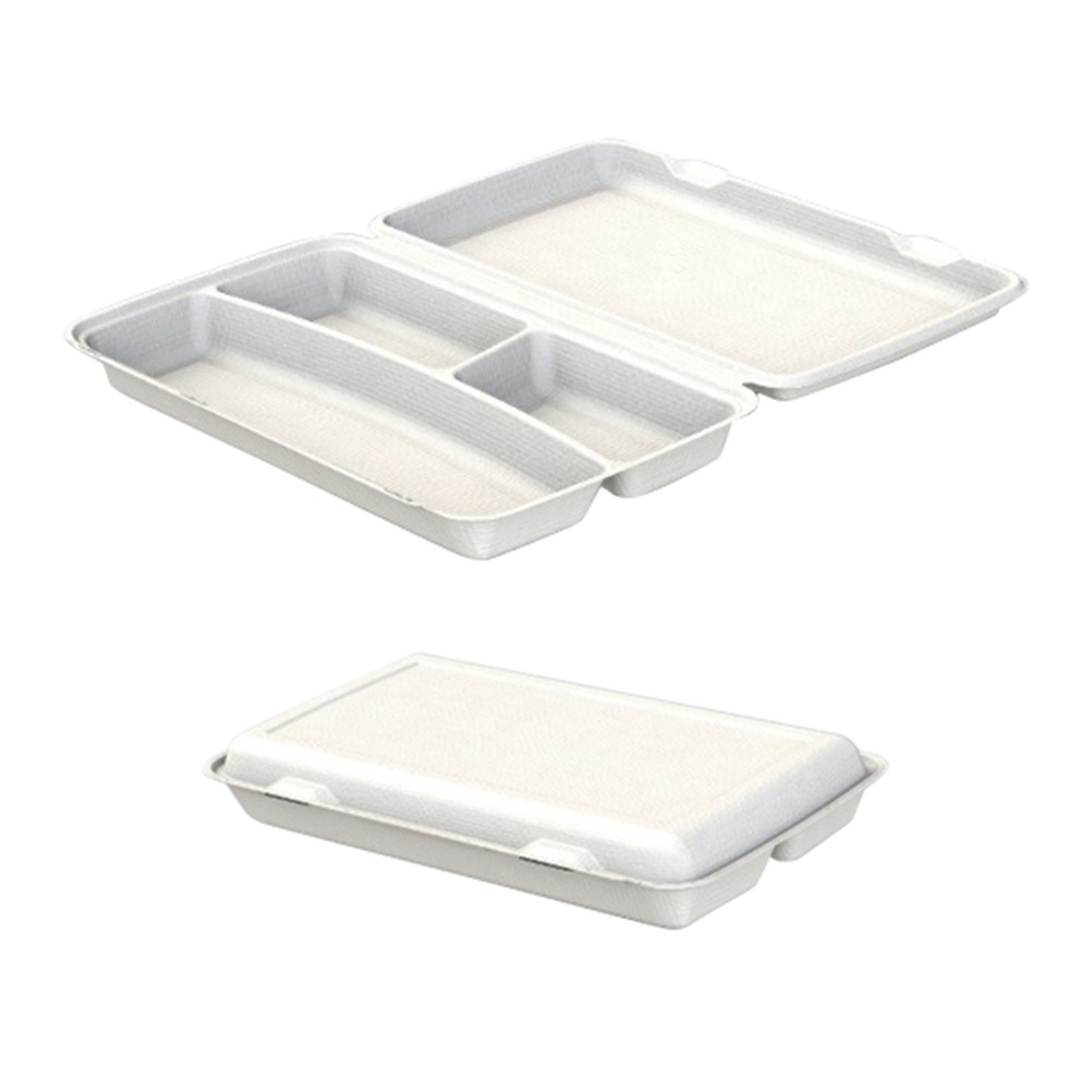 Bepulp Bio Menu Box 3 comp Blanc 38x48x6cm 100Pcs