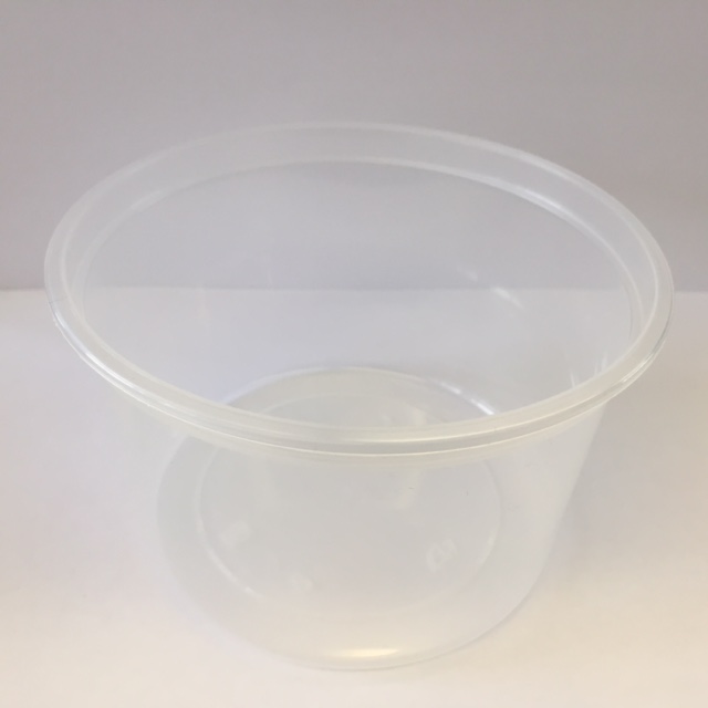 Ravier PP rond transparent 500cc QC 115x60 avec couvercles 500 pcs