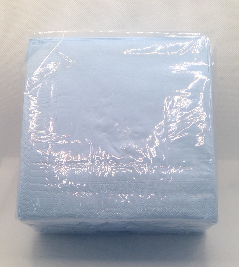 Serviettes 40x40cm Bleu ciel 2Plis V4 20x100Pcs