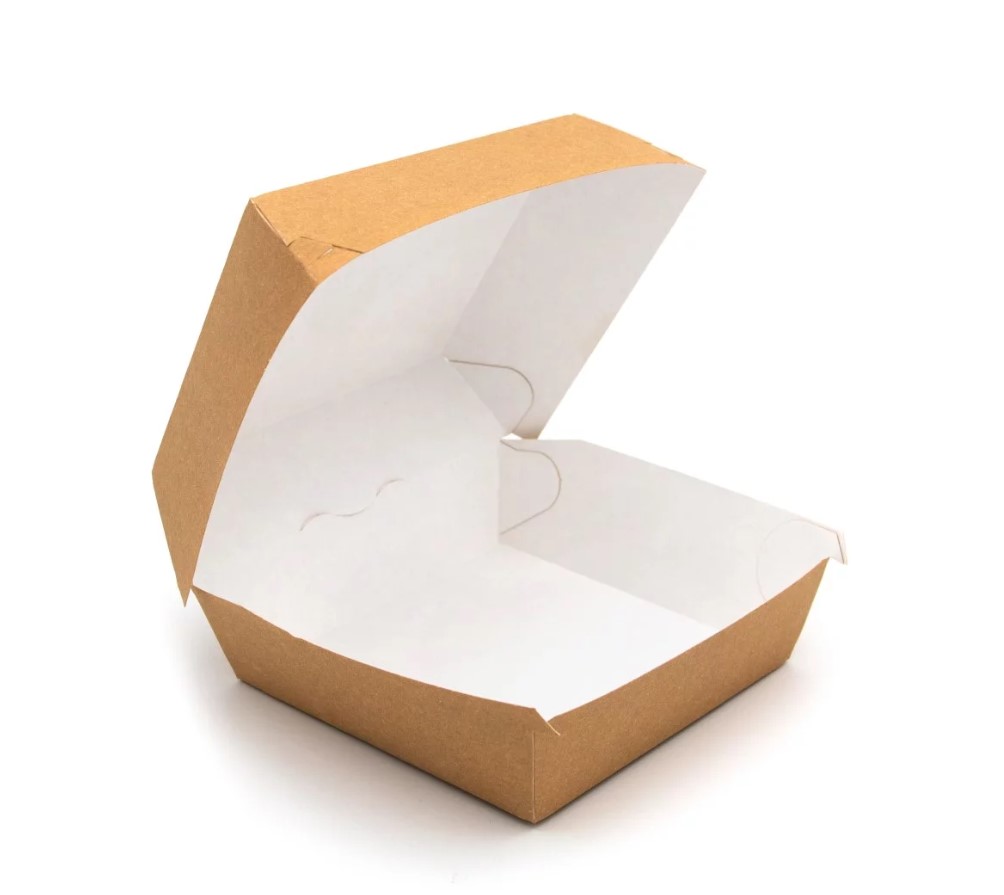 Hamburger Box AP6 XXL-kraft 145x145x100mm 4x75Pcs