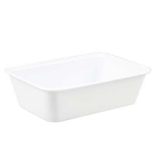 Ravier PP 650 cc Blanc 172x120x44 mm avec couvercles 500 pcs