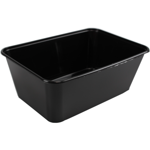 [445772] Ravier PP 1000cc Noir 172x120x60mm avec couvercles avec couvercles 500Pcs