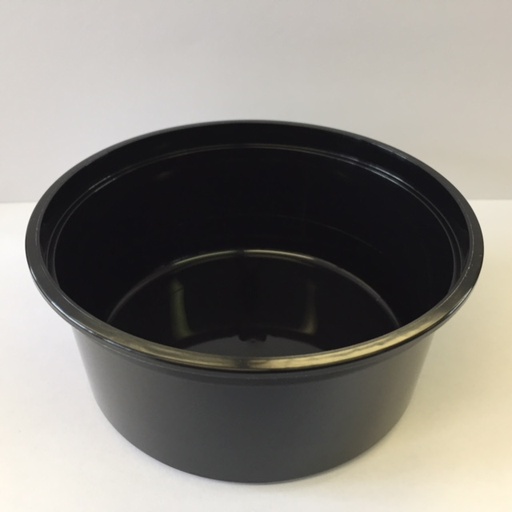 [115503] Ravier PP rond Noir 350cc QC 115x50mm 500Pcs