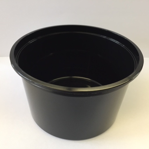 [115703] Ravier PP rond Noir 500cc QC 115x60mm 500Pcs