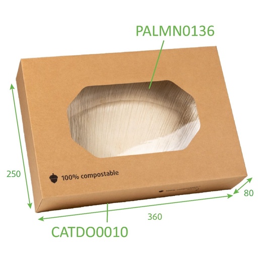 [CATDO0010-BIOPACK] Boîte catering kraft 36x25cm 50Pcs