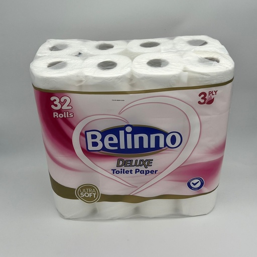 Papier Toilette Bellino 3Plis 138feuilles 32Rouleaux