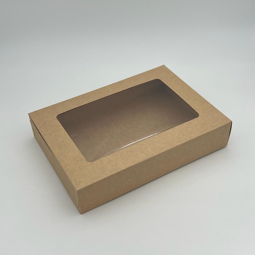 [PAP03MEPLBX-SAB] Kraft Medium Box window 50Pcs